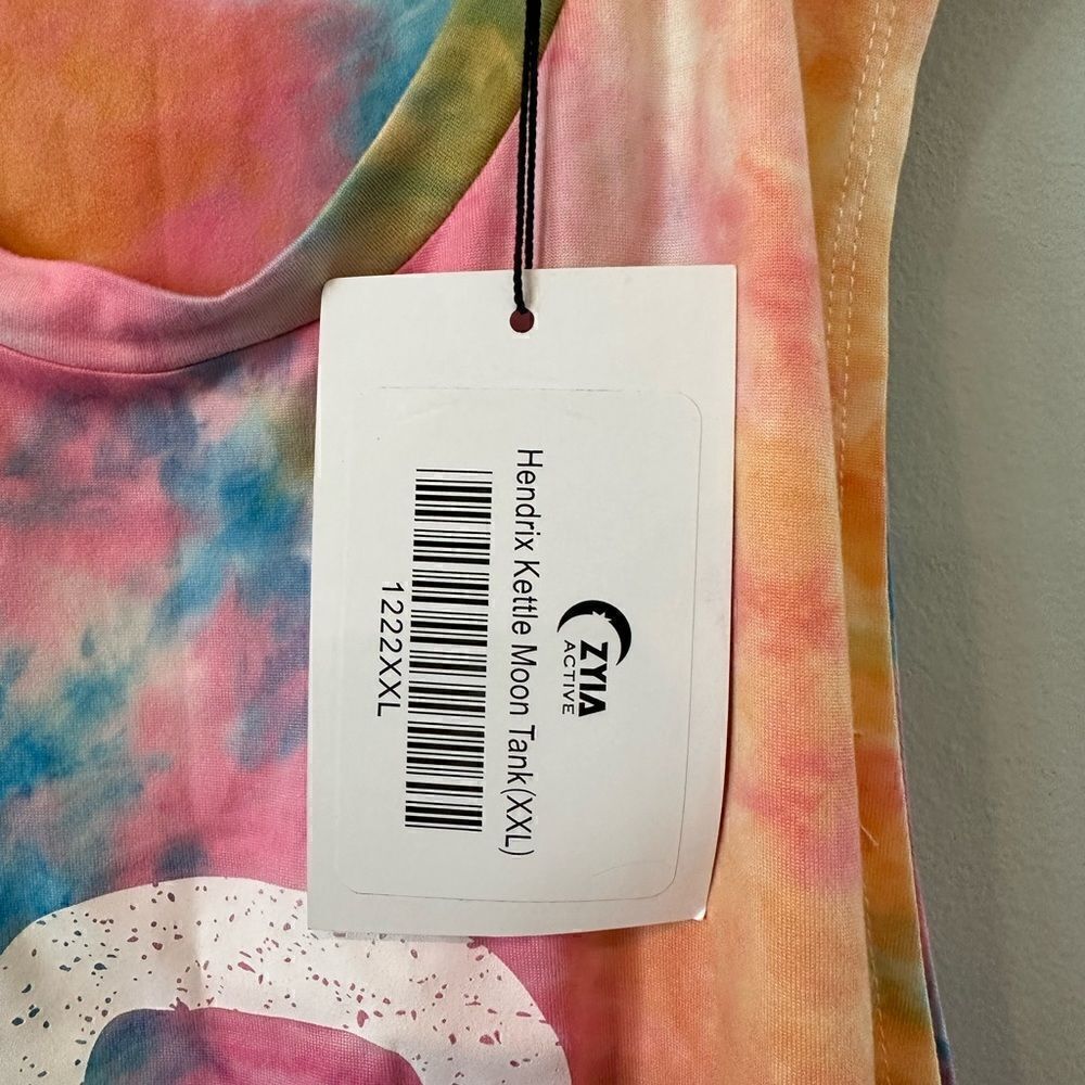 NEW Zyia hendrix kettle moon tie dye tank - Picture 4 of 5